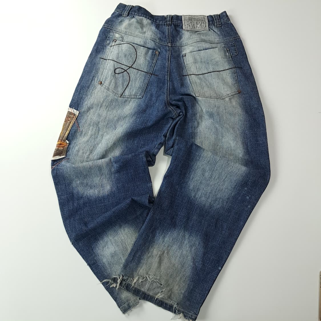 CJ016 32 LOT29 00s 대피덕 워싱 인디고 데님 팬츠 상품이미지8