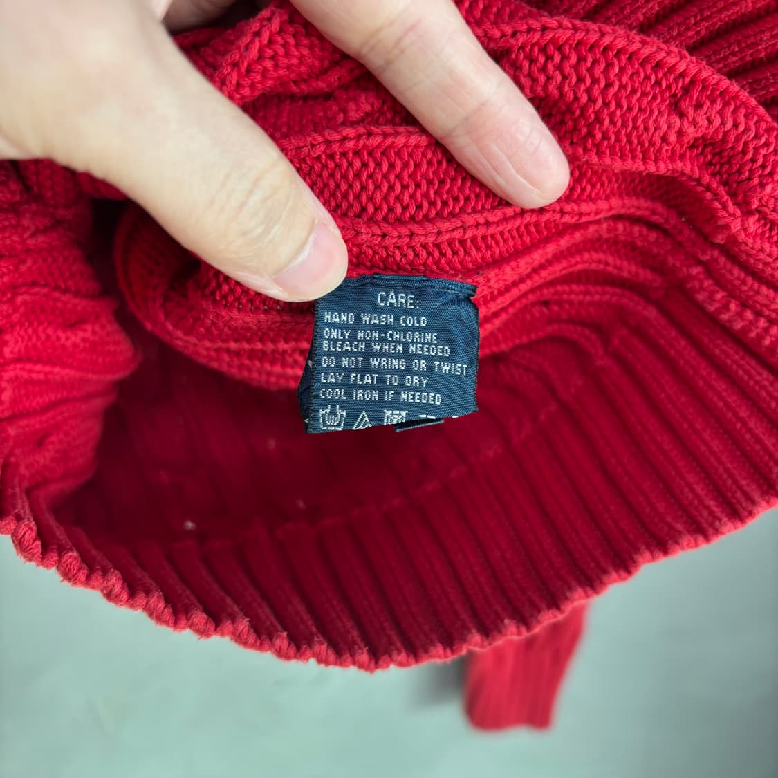 폴로 랄프로렌 꽈배기 니트 빨강 상품이미지3