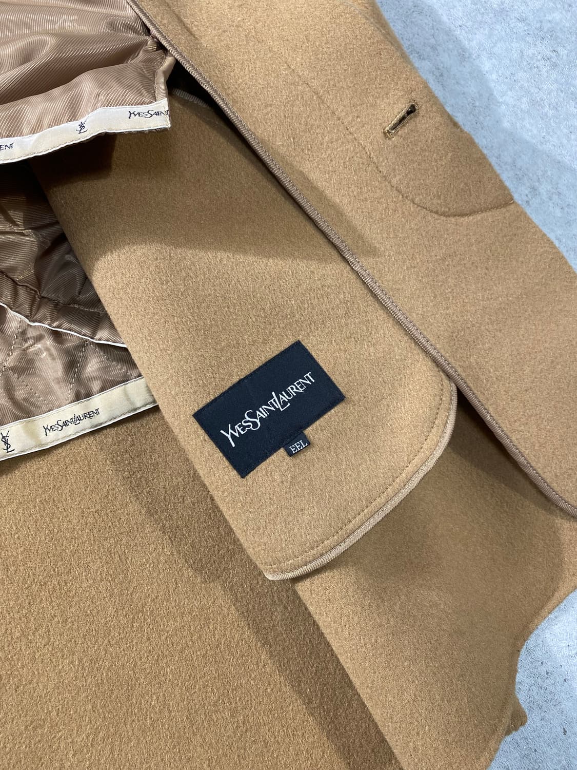 [L-XL] 90s YSL 입생로랑 울 캐시미어 코트 상품이미지8