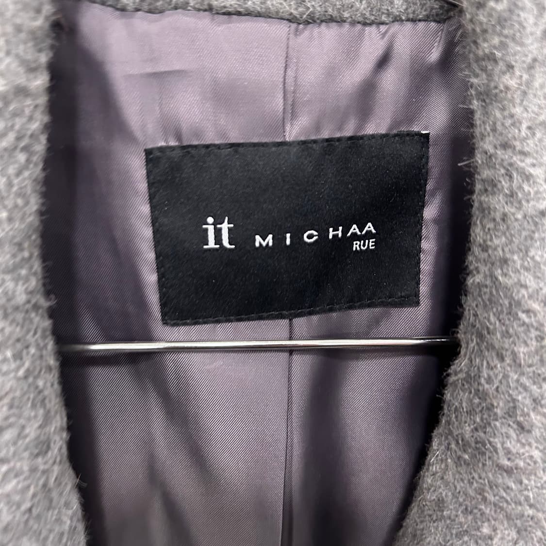 잇미샤 알파카 모헤어 히든버튼 카라 롱코트 상품이미지3