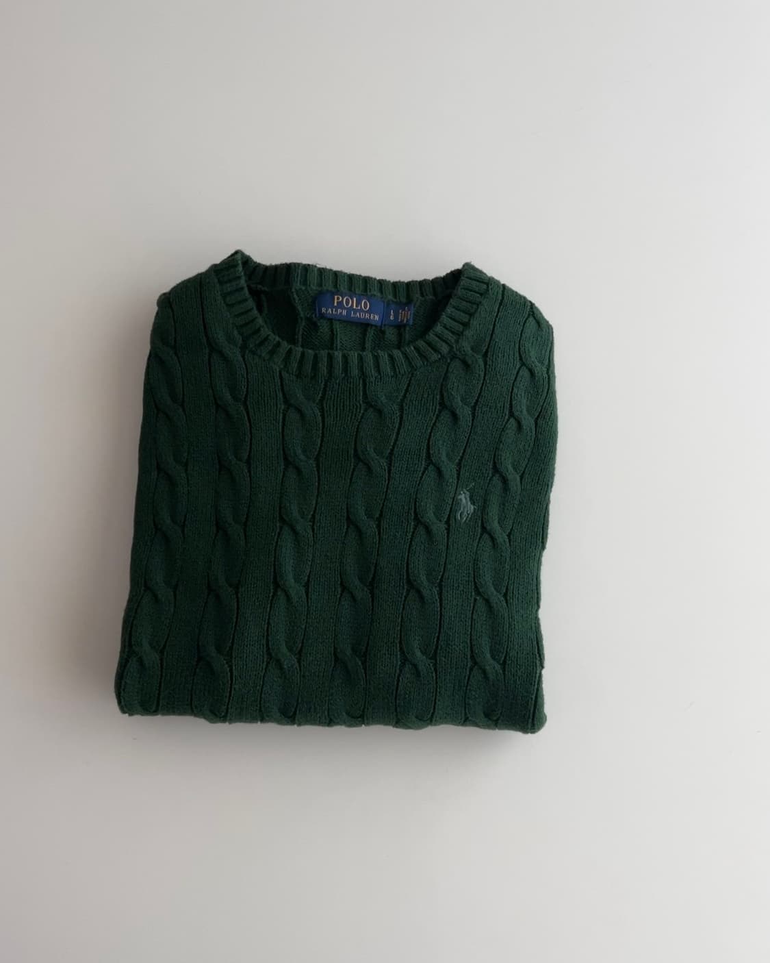 폴로 랄프로렌 그린 케이블 니트 L 상품이미지1