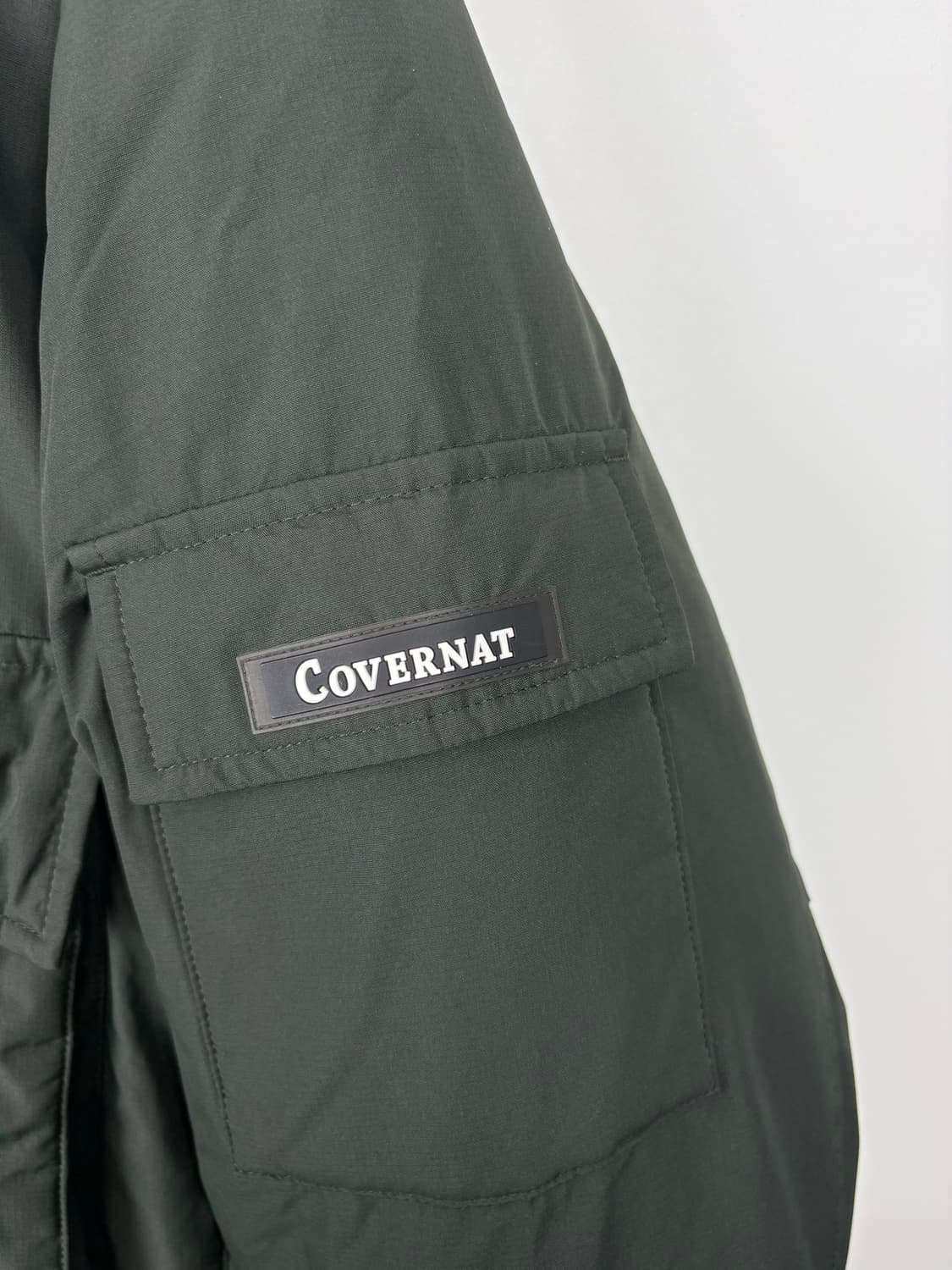 커버낫 카키 포켓 덕다운 숏파카 점퍼 상품이미지3