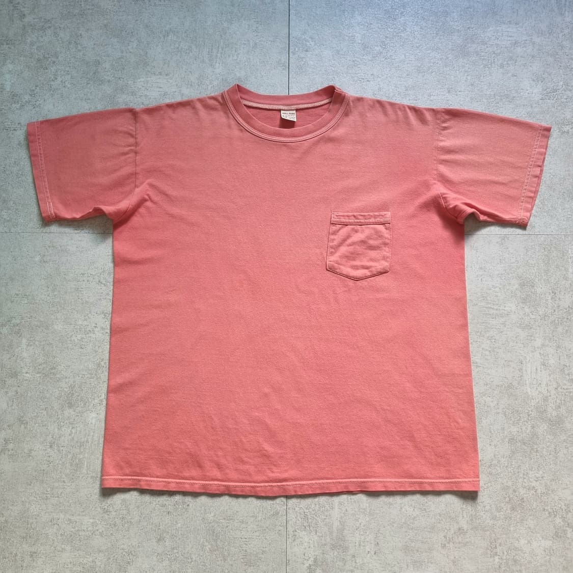 리얼맥코이 살몬핑크 무지 포켓 티셔츠 XL sz 상품이미지2