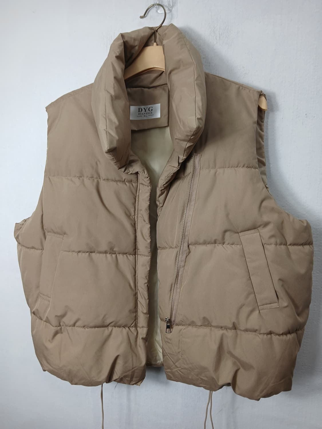 DYG 베이지 숏패딩 조끼 XL 88-99 새제품 상품이미지4