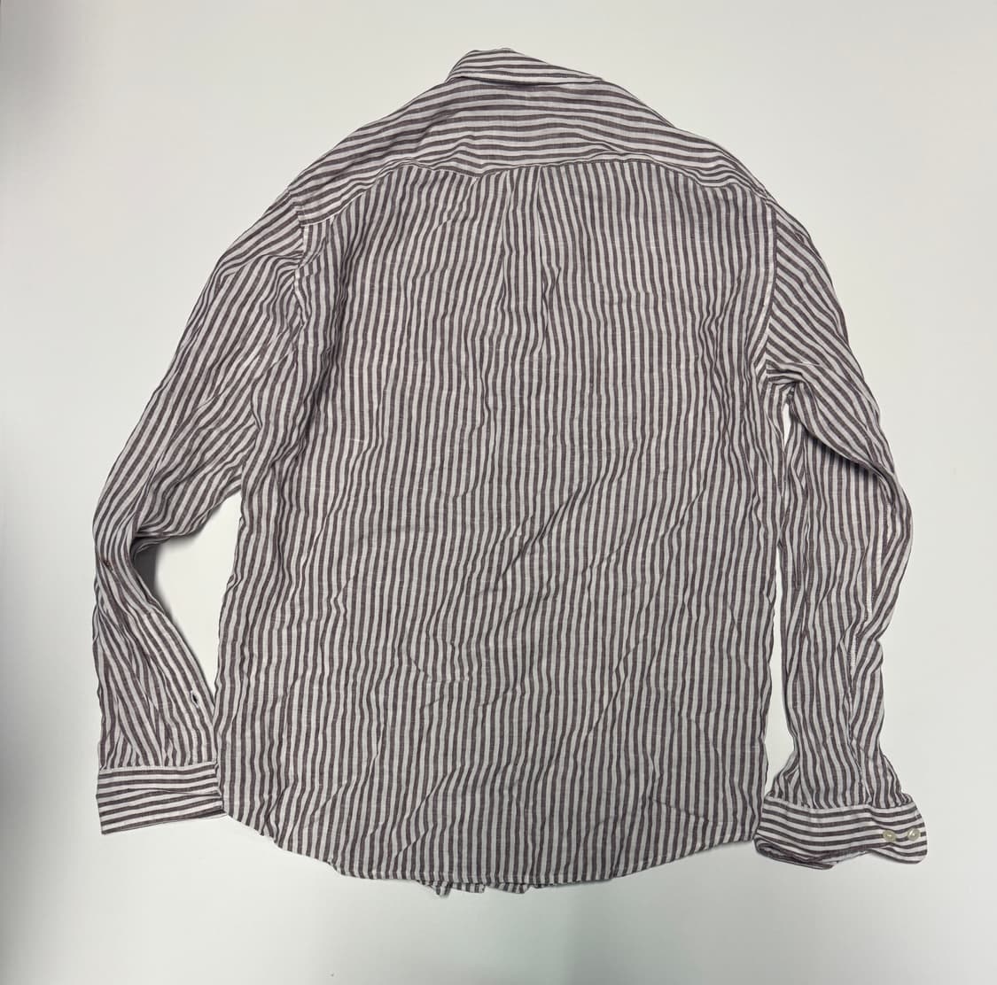 남녀공용 정품 라코스테 아마 스트라이프 셔츠 퍼플 상품이미지2