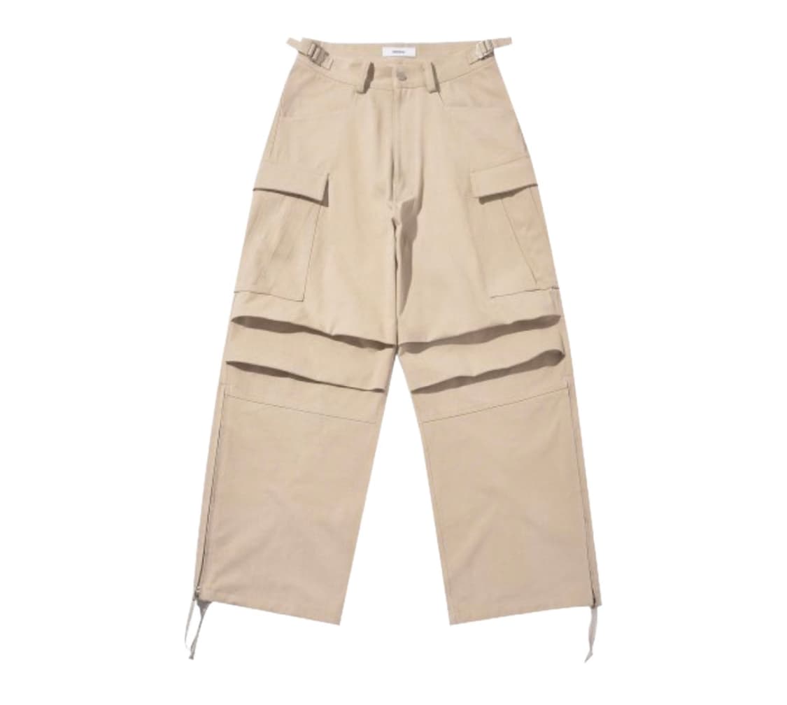 [2] 논노드 사이드 집 카고 팬츠 베이지 상품이미지1