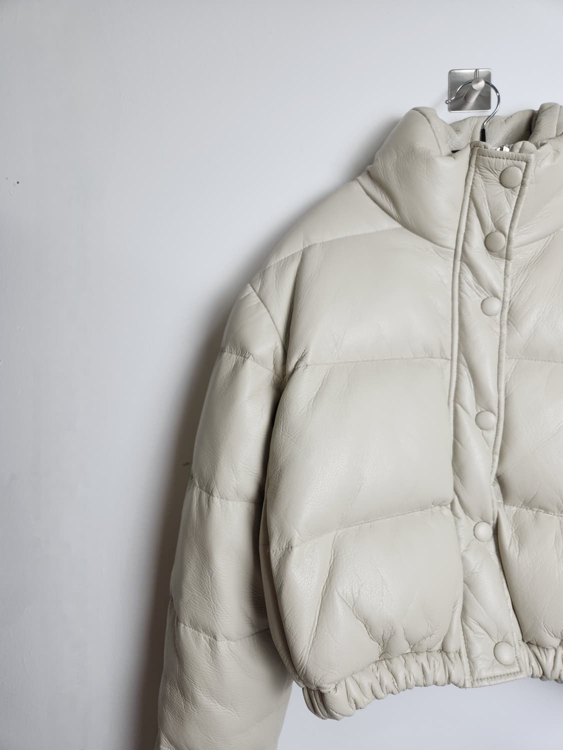 크롭 레더 패딩 점퍼 상품이미지9