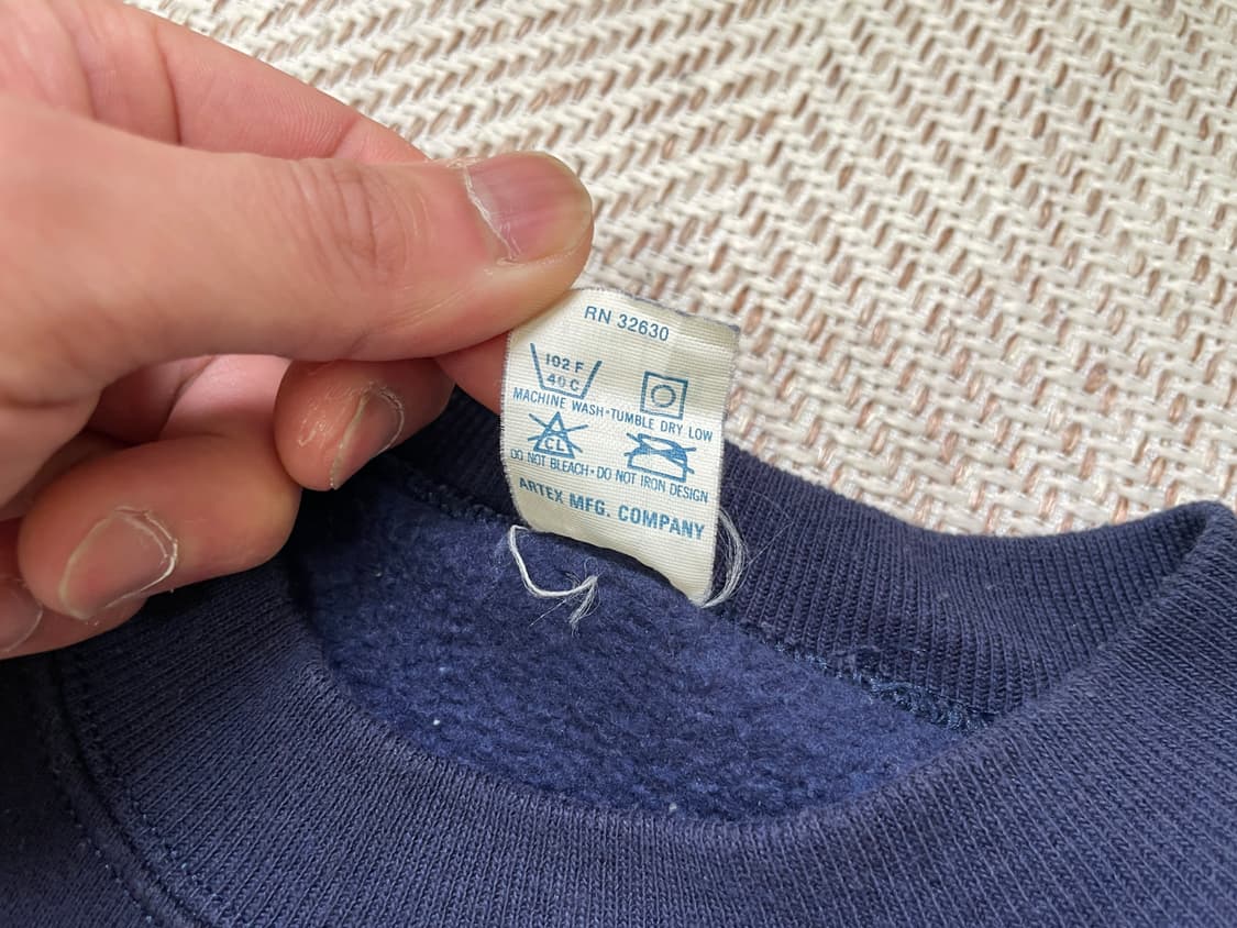 80s Artex usa 50/50 네이비 스웻셔츠  J04336 상품이미지5