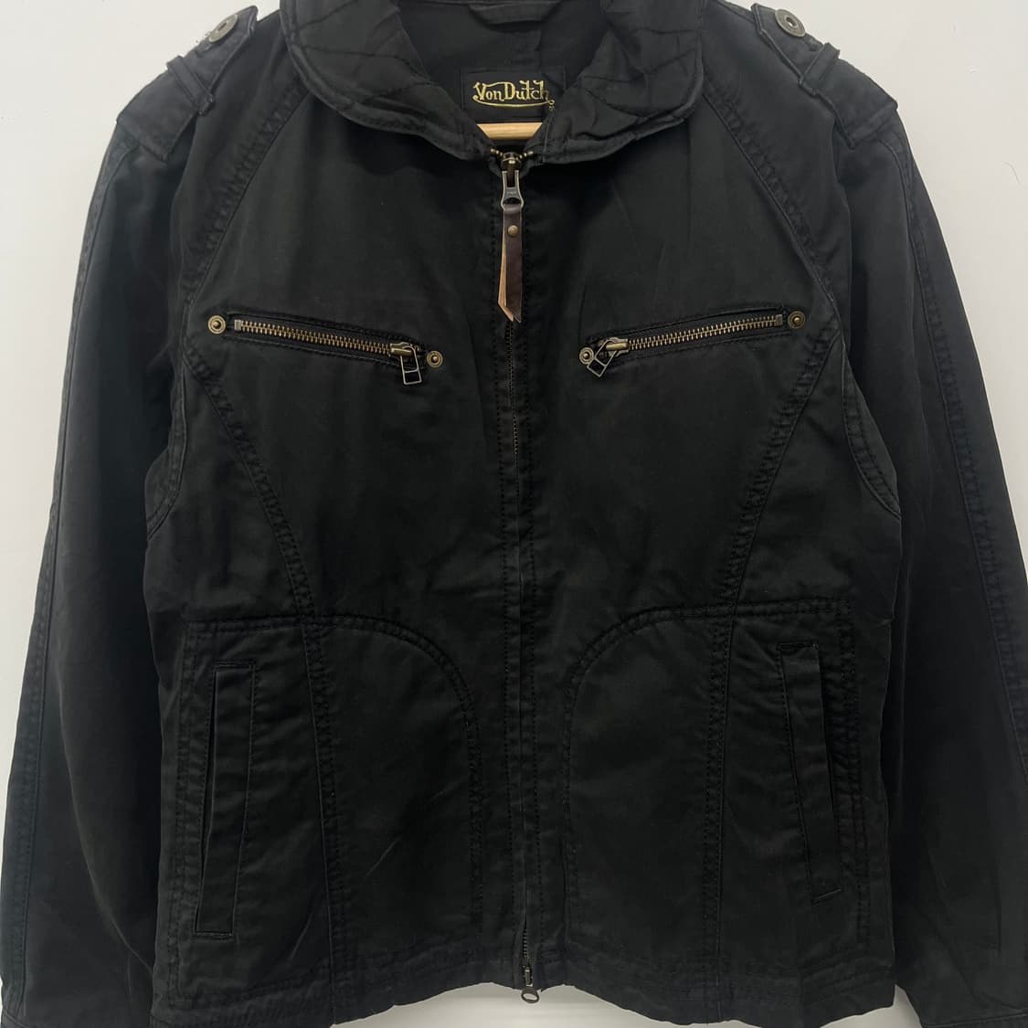 본더치 블랙 면 자켓 여M 상품이미지2