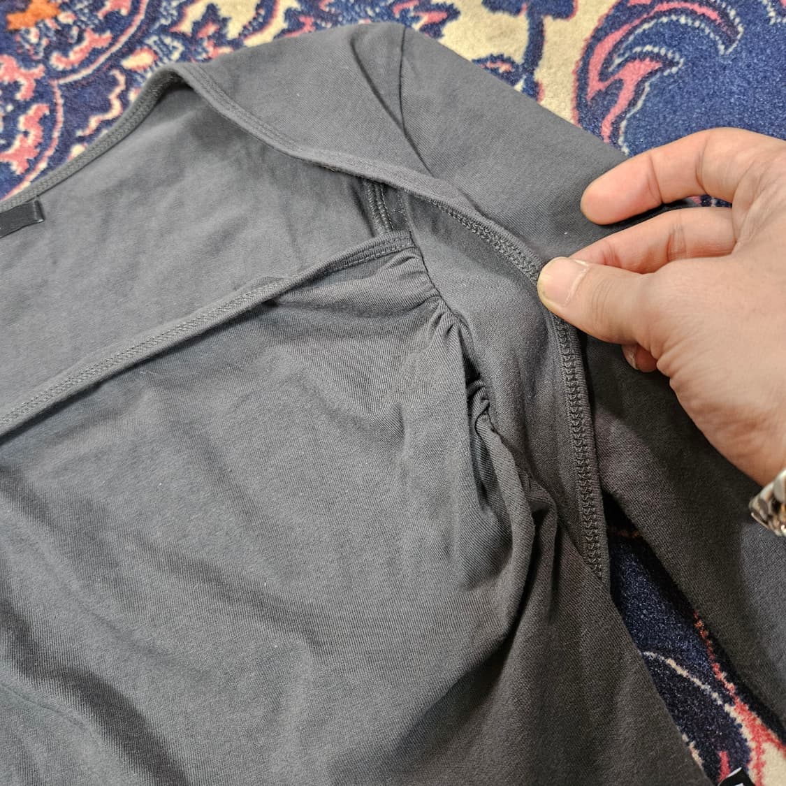 므넴(MNEM) 미니멀 볼레로 셔링 탑 Free 상품이미지7