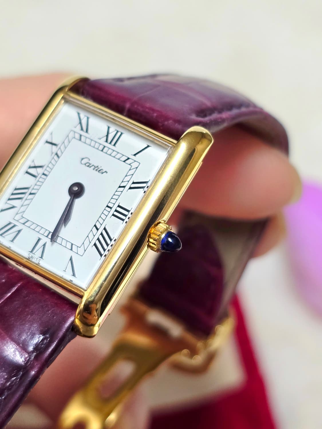 까르띠에탱크머스트시계 L사이즈 정품 상품이미지5