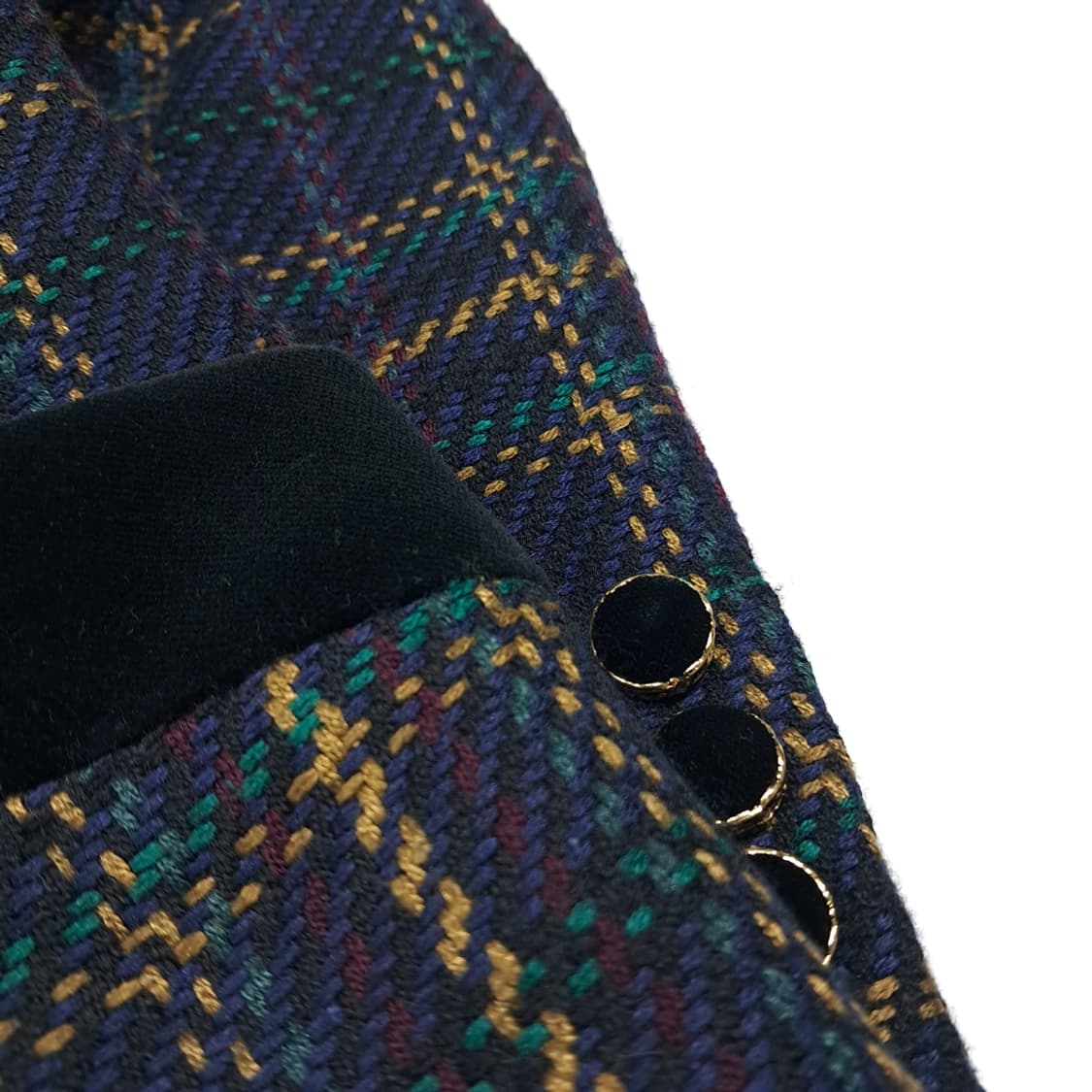 CN993W L 버버리 일본판 트위드 체크 울 자켓 블레이저 상품이미지6