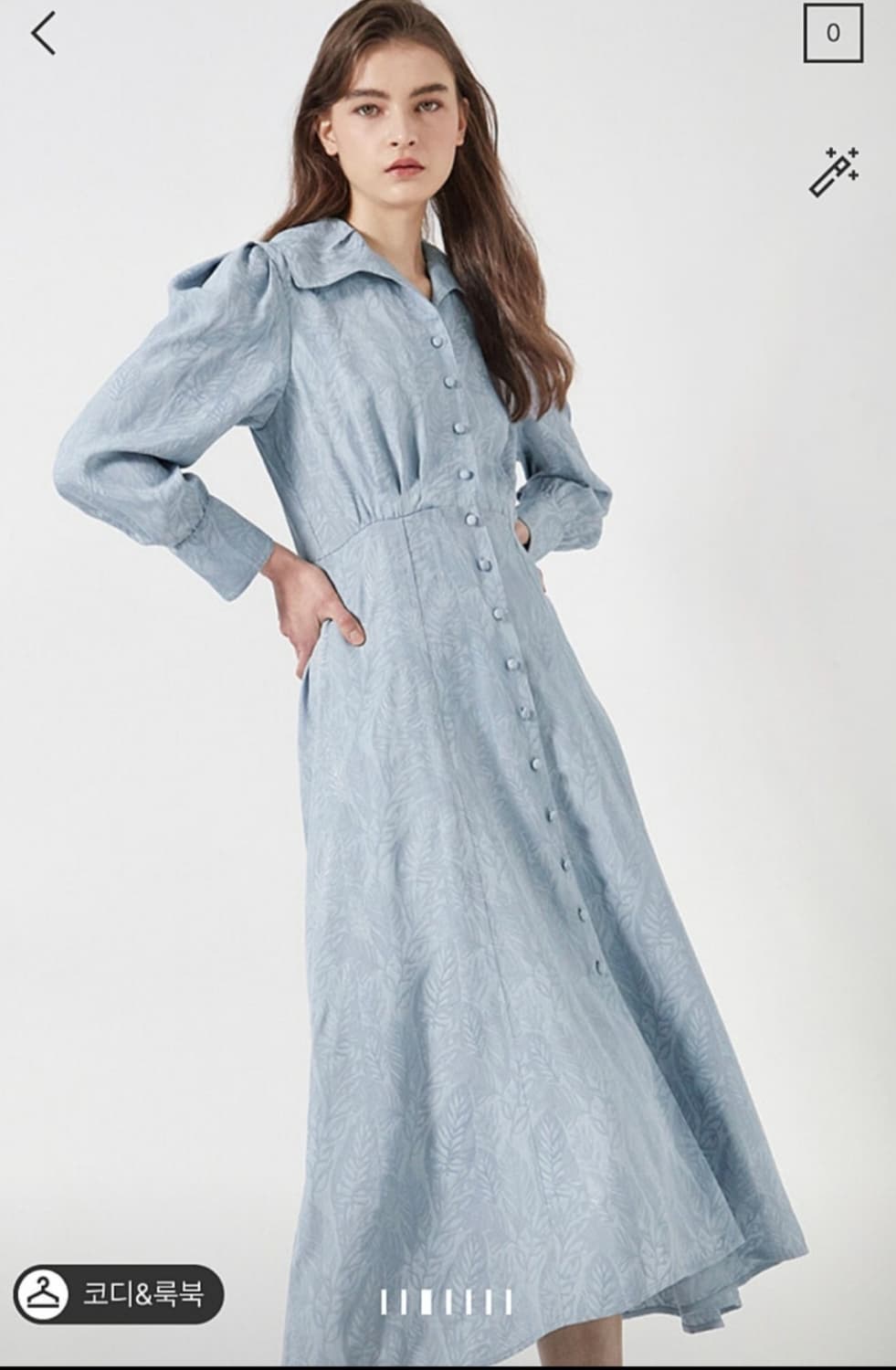 오브제 플로럴 버튼 드레스 66사이즈 상품이미지2