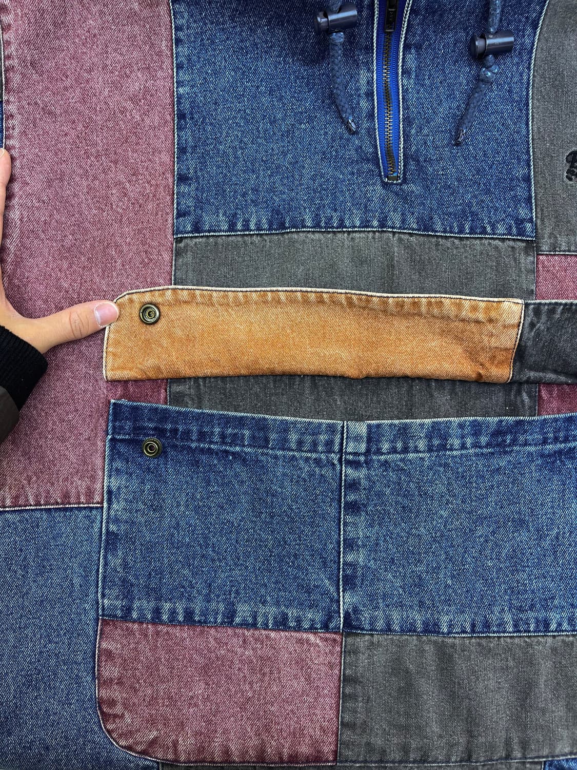 Stick Potato 90s 데님 패치워크 아노락 상품이미지6