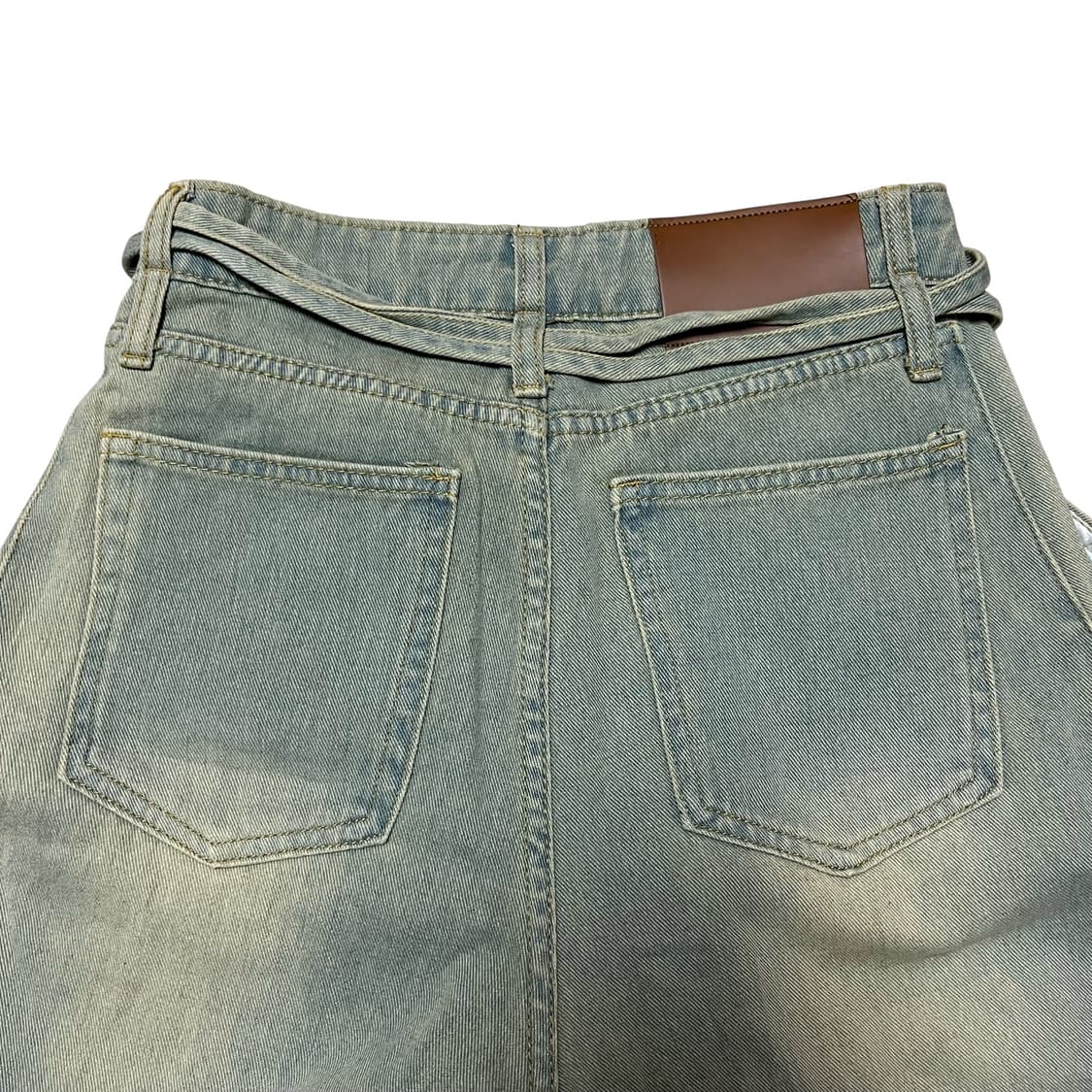 String Detail Vintage Wide Denim Pants 상품이미지4