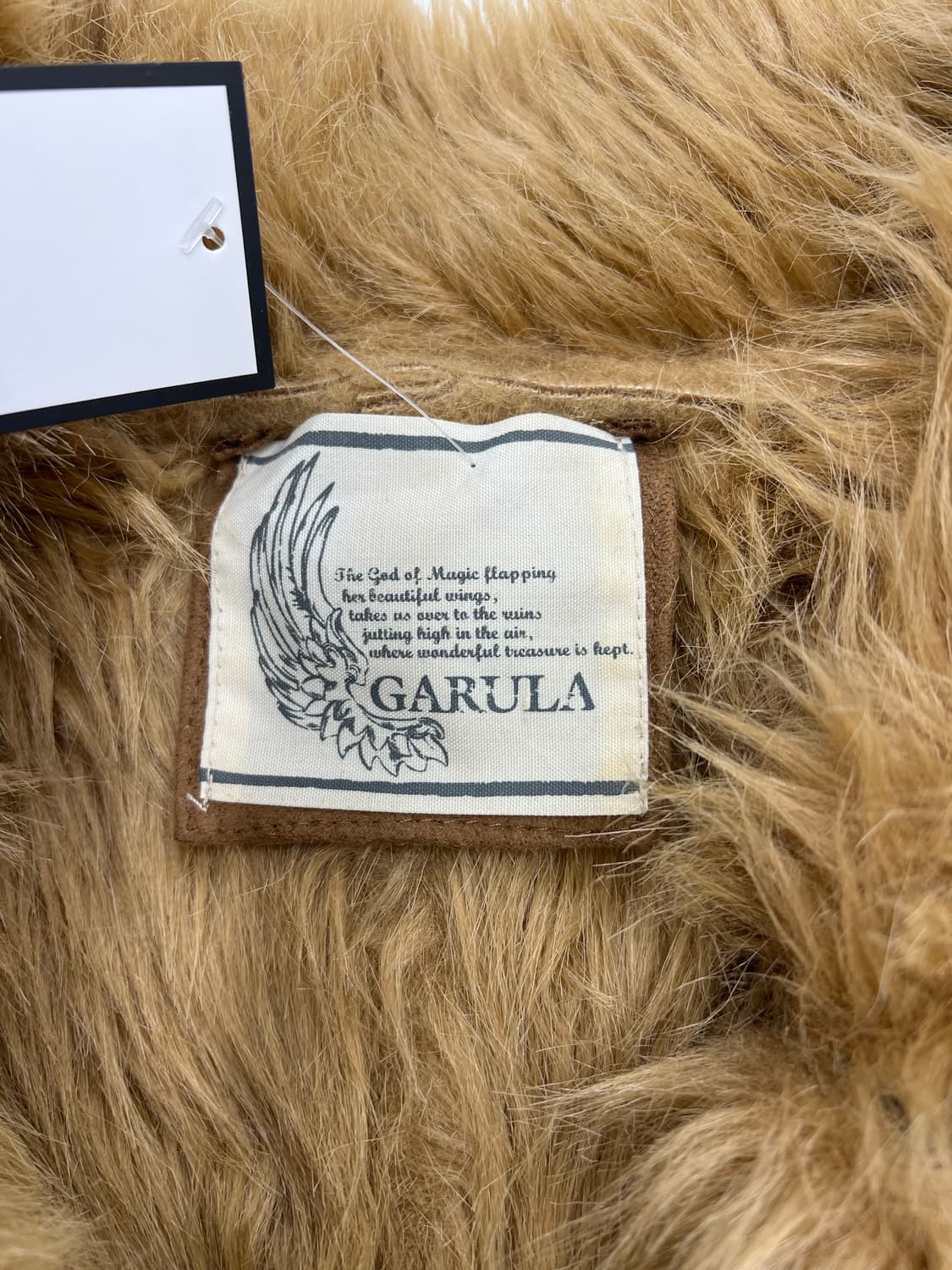 빈티지 카멜 롱 퍼 자켓 상품이미지3