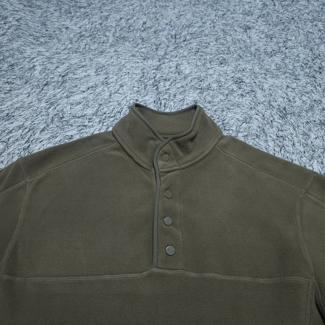 일꼬르소) M 남자 오버핏 뽀글이맨투맨 단추반집업 / 왕눈이샵 상품이미지3