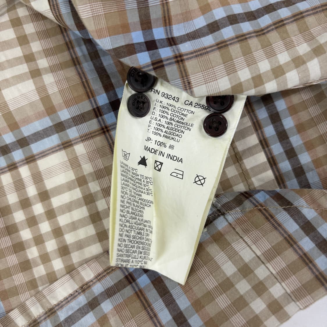 디젤 체크 셔츠 상품이미지8