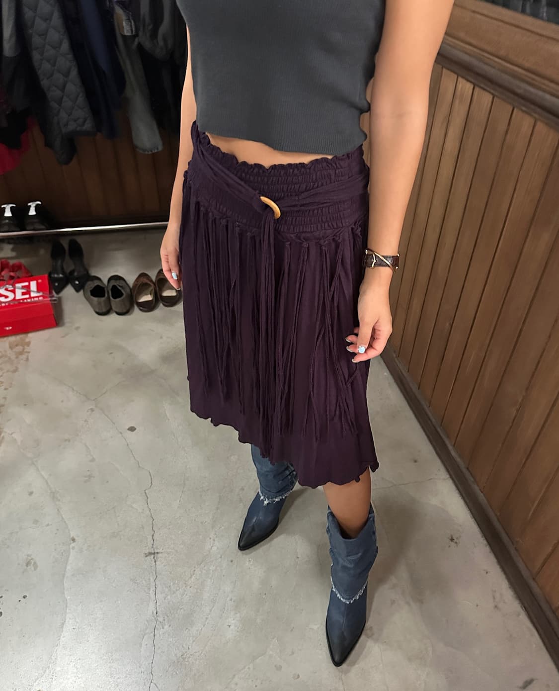HIKARI tessle belt skirt 상품이미지1