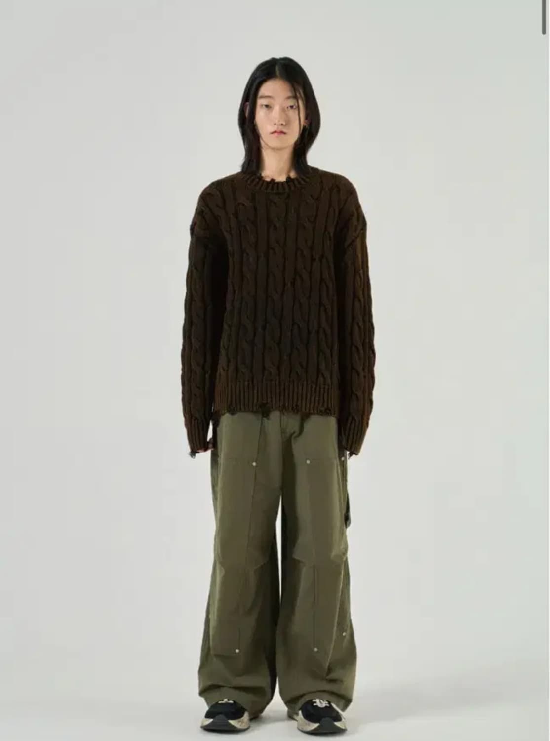 ETCE 리버서블 니트 브라운블랙 REVERSIBLE FADE WASHI 상품이미지2