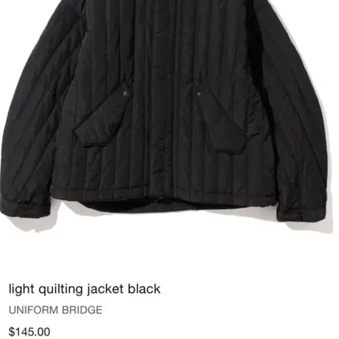 [XL]유니폼브릿지 경량 퀄팅M-51 자켓/블랙 상품이미지2