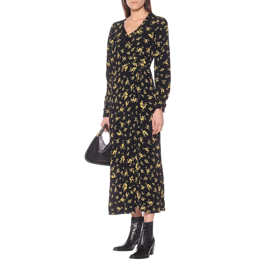 가니 GANNI 플로럴 크레이프 드레스 상품이미지1