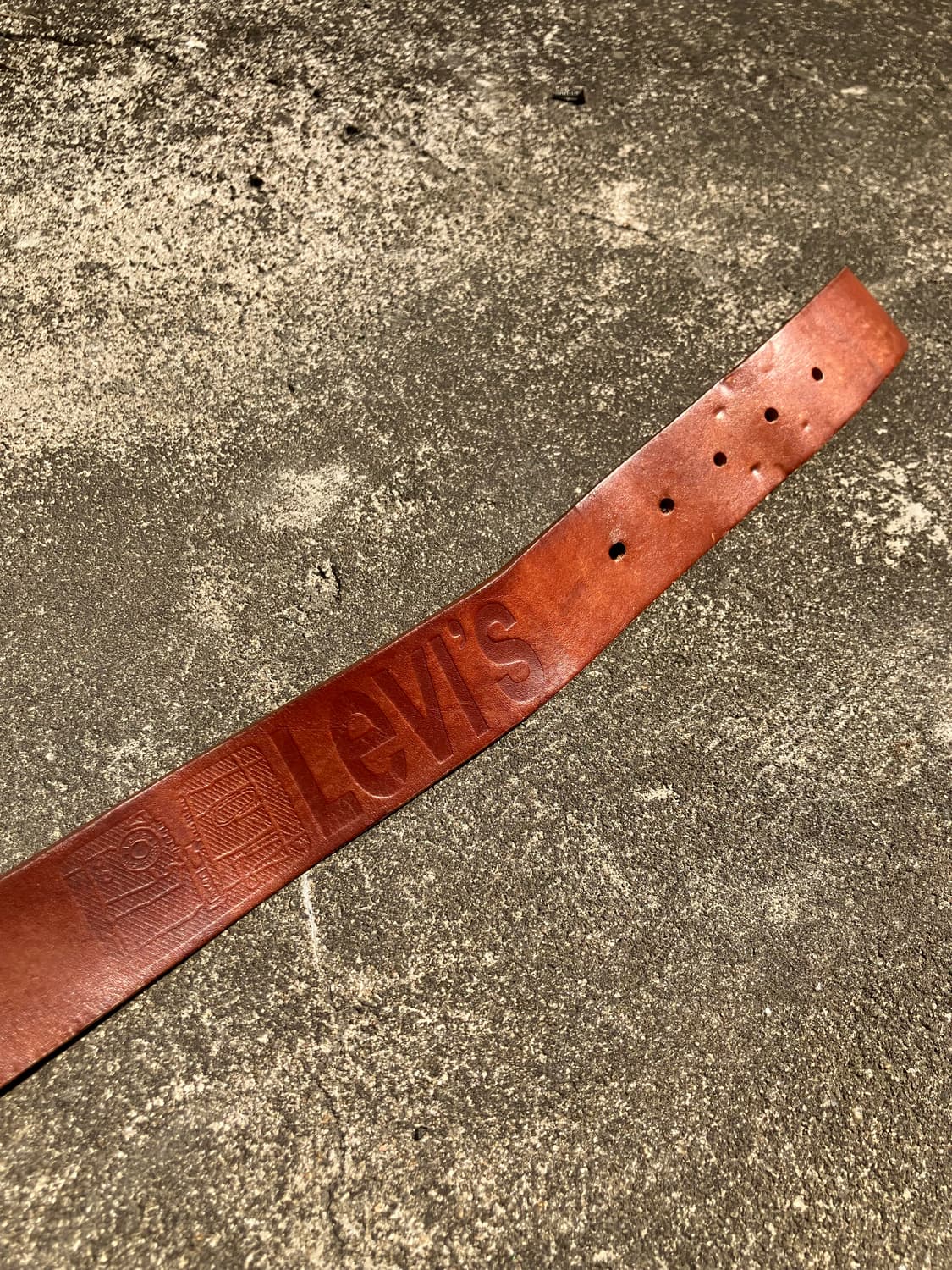 LEVI'S 진 각인 버클 브라운 레더 벨트 상품이미지7