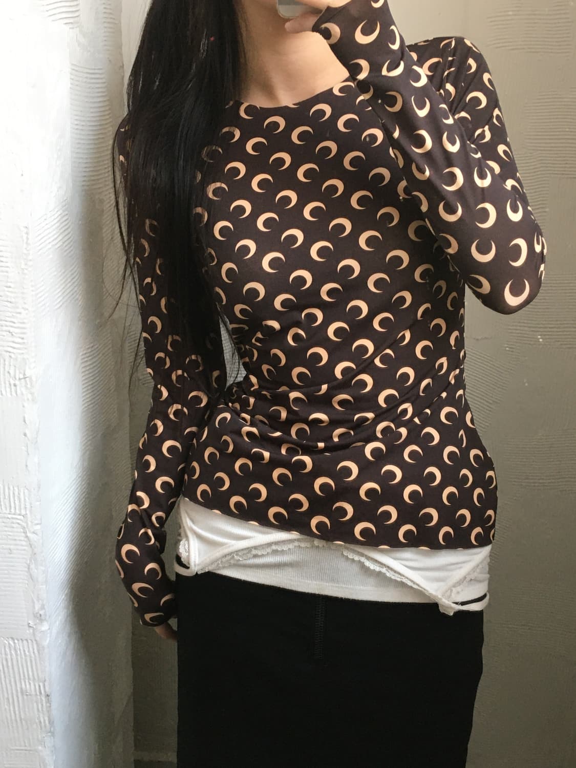 MARINE SERRE 마린세르 문 저지 스킨 탑 상품이미지2