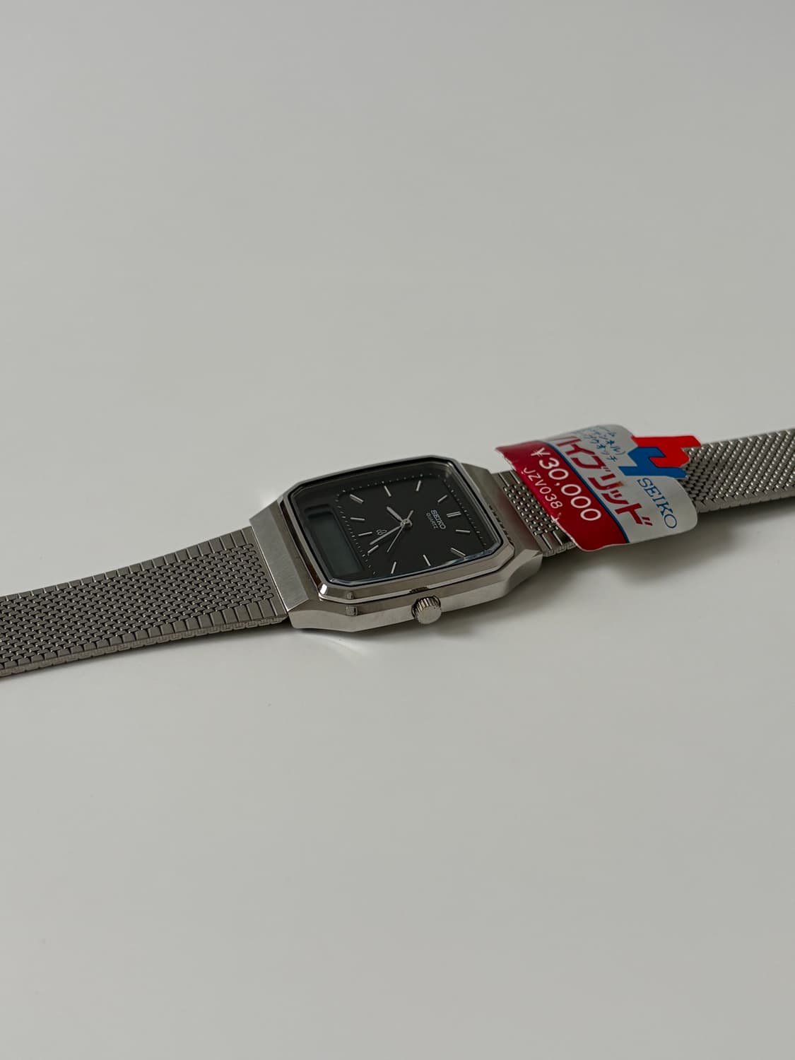 1980s Black Dial Square Ana Digi Quartz 상품이미지5