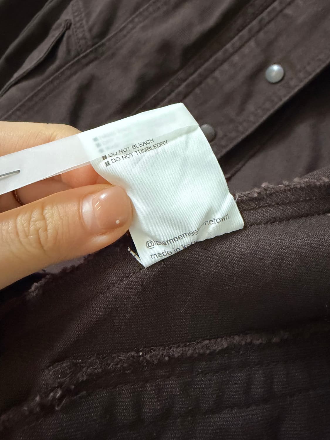 라라미미 WASHED BIKER JACKET (BROWN) 상품이미지6