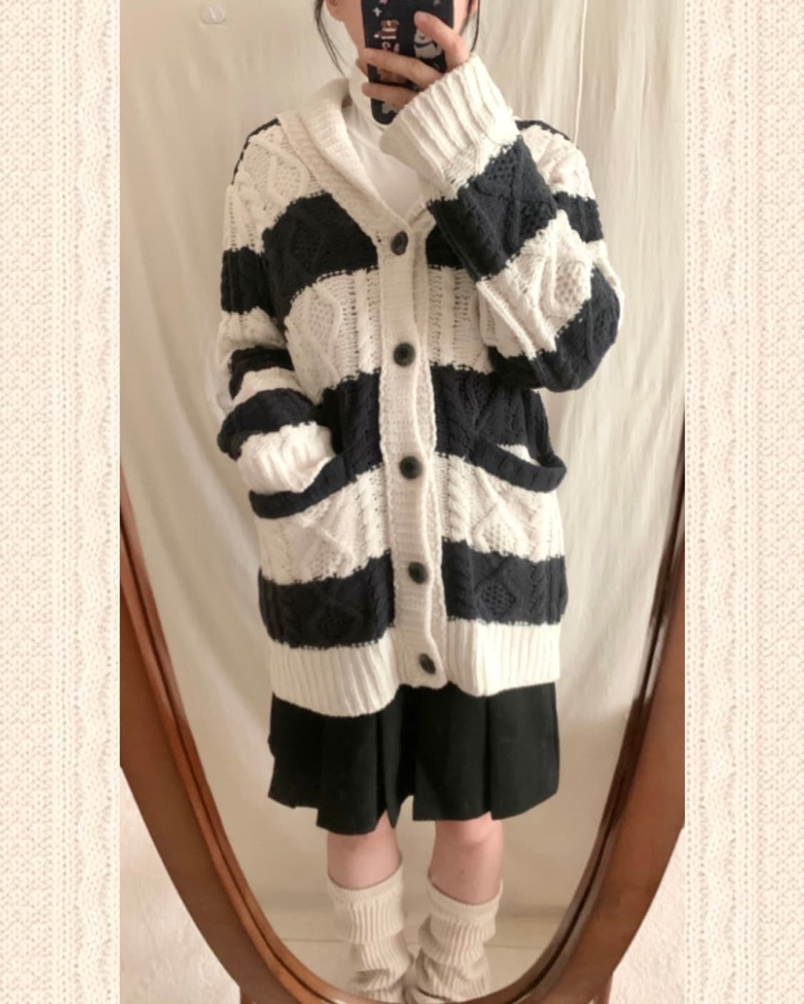 젤라또피케 보송 케이블 가디건 상품이미지4