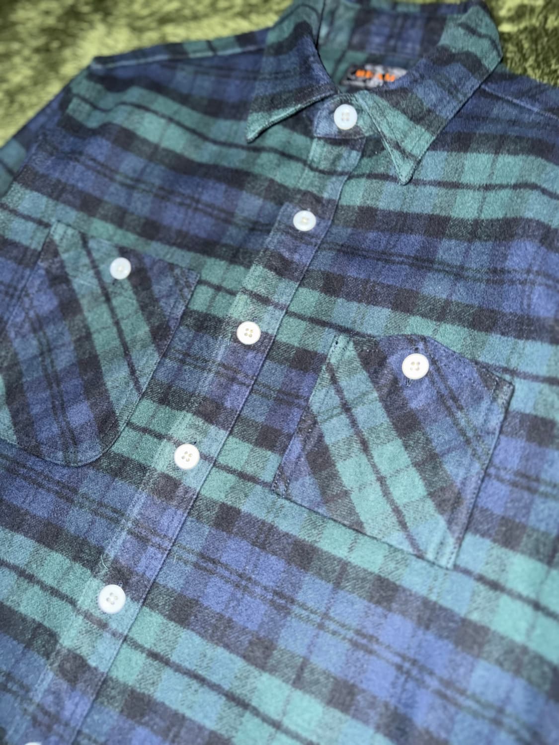 [S] BEAMS Plus 빔즈 플러스 헤비 블랙와치 플란넬 워크 셔츠 상품이미지4