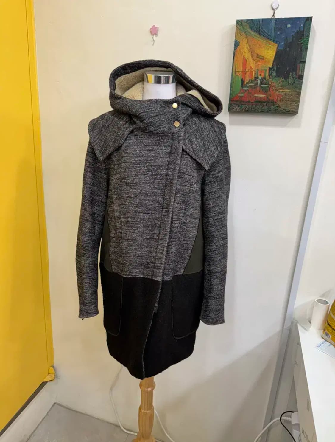 시스템 한섬 정품 보아퍼 누빔 후드코트 상품이미지3