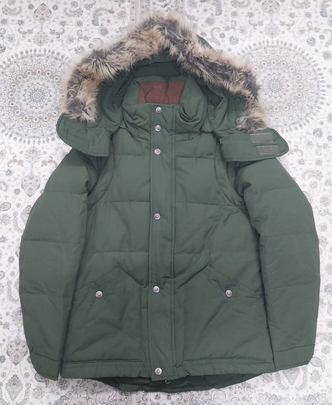 리바이스 카키 후드 퍼 패딩 (조끼분리가능) (후드분리됨) 상품이미지1