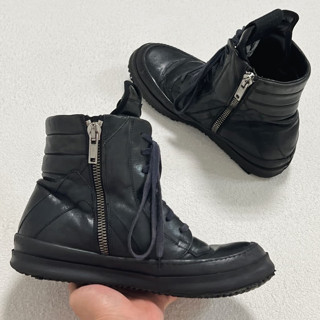 릭오웬스 10AW 혀짧 지오바스켓 모노크롬 올검 LBO 상품이미지4