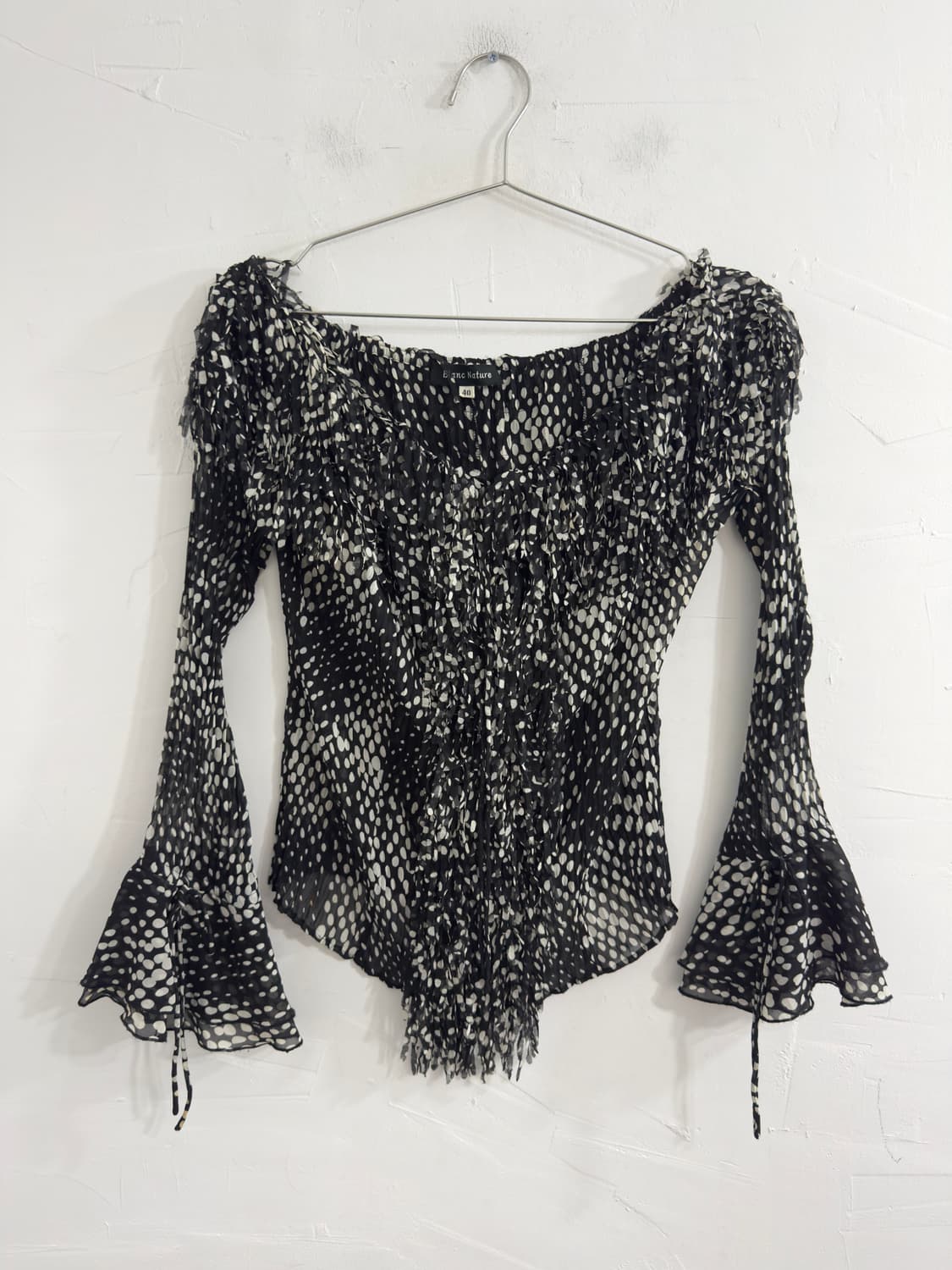 blanc nature dot design blouse 상품이미지1
