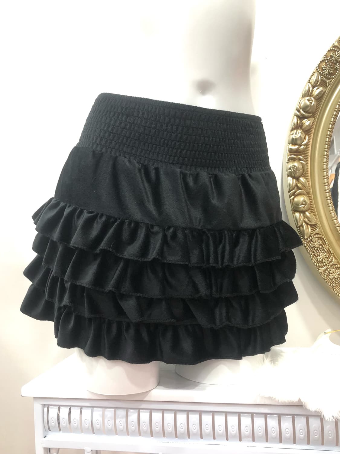 black velvet cancan skirt 상품이미지2