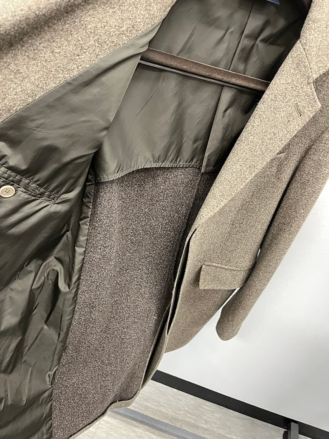 100) 아스페시 카키베이지 울코트  상품이미지8