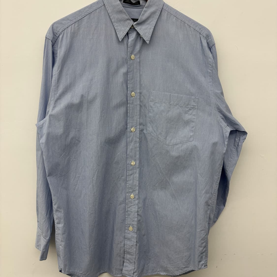 DKNY 블루 스트라이프 긴팔 셔츠 남성 L 상품이미지2