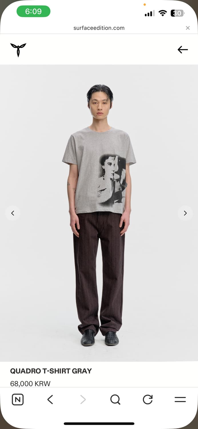 서피스에디션 QUADRO T-SHIRT GRAY 상품이미지1