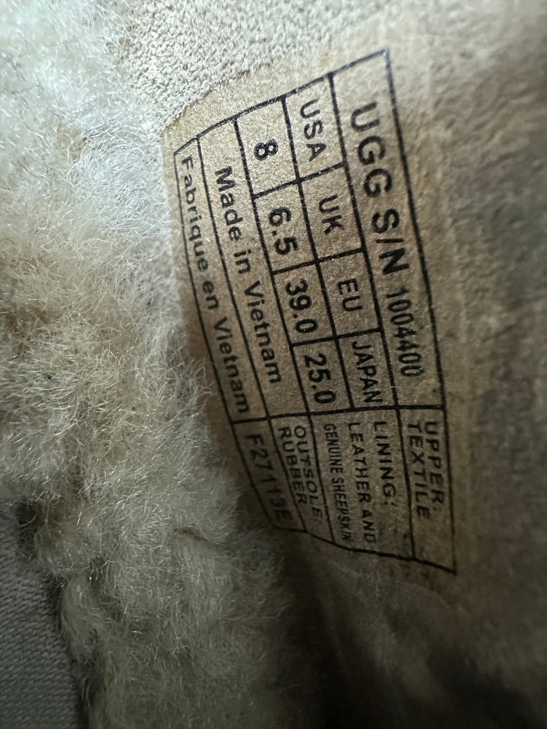 UGG 어그 정품 네이비 플랫슈즈  털단화 245-250 상품이미지4