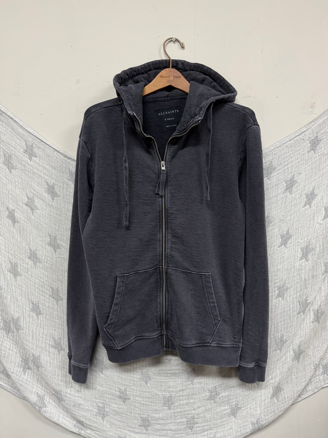올세인츠 가먼트 다잉 사이드지퍼 후드집업 상품이미지1