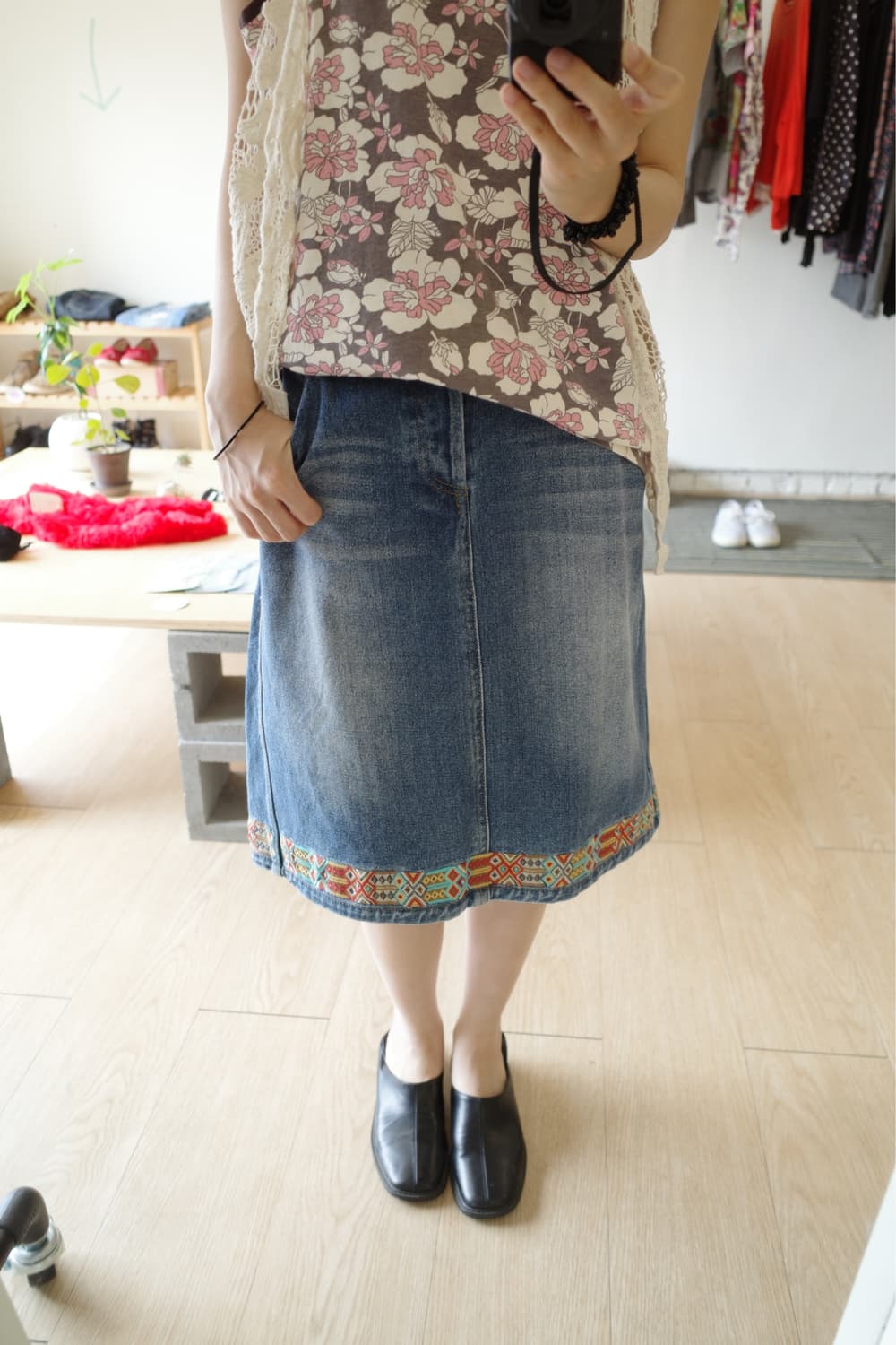 ethnic denim skirt   상품이미지2