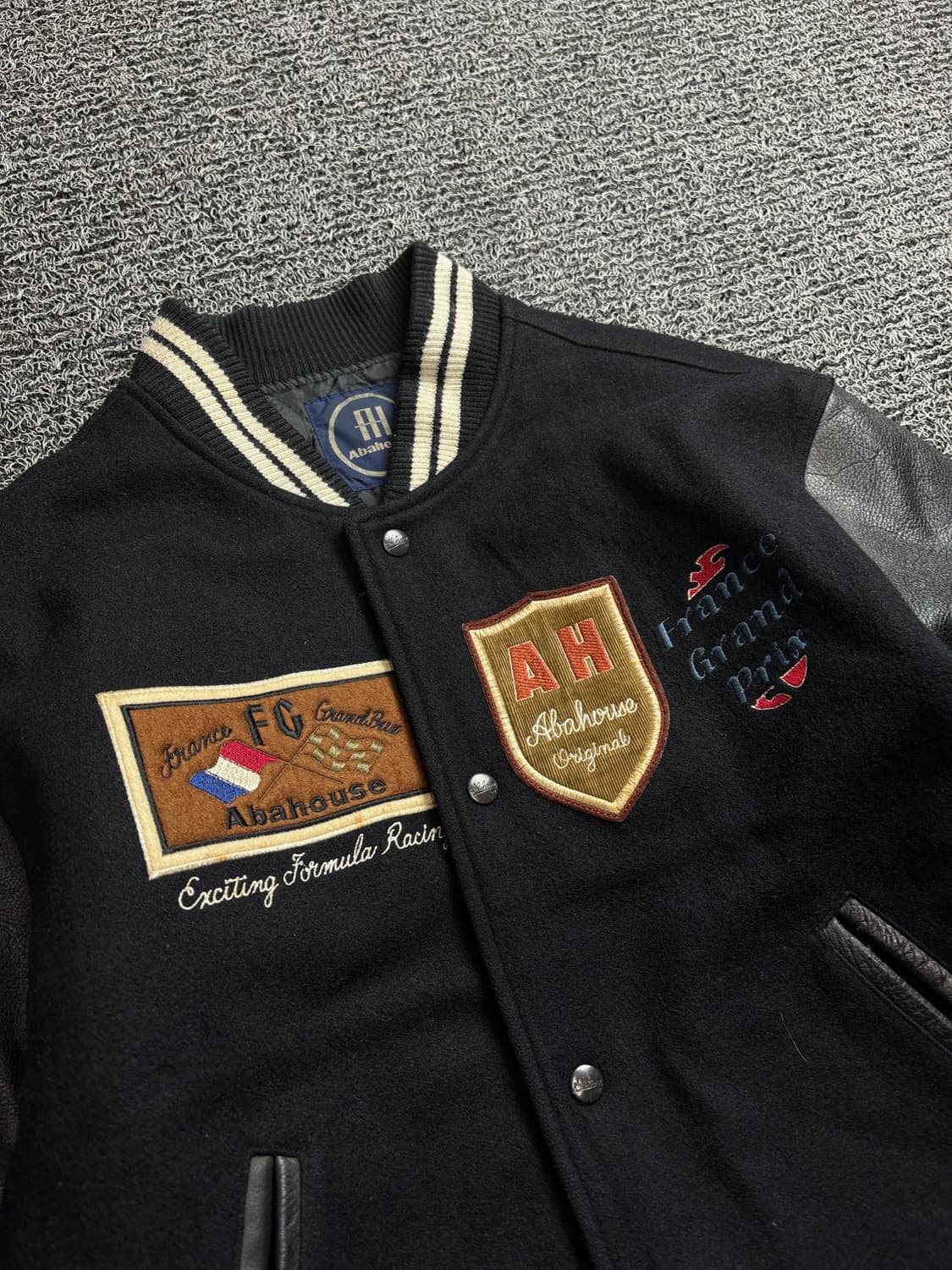 USA 오리지날 빈티지 빅로고 소가죽 울 바시티 자켓 1537 상품이미지3