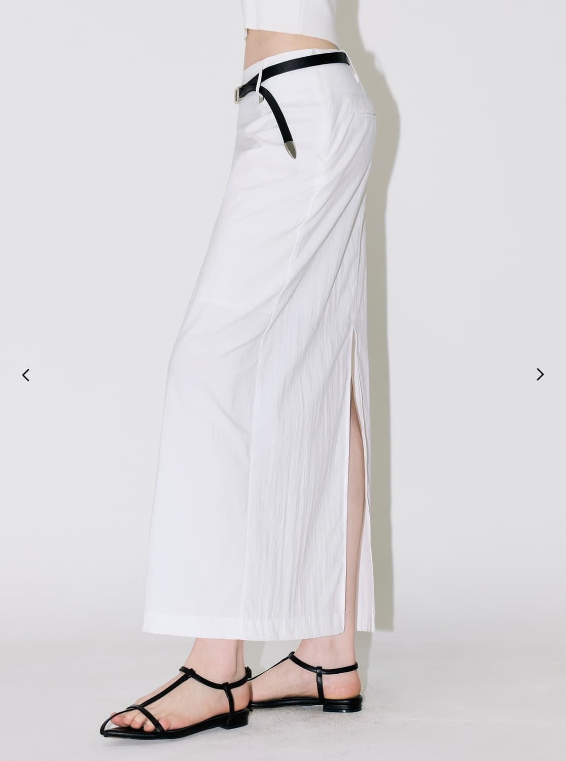 문트 크링클 세미 로우웨이스트 맥시 스커트 상품이미지3