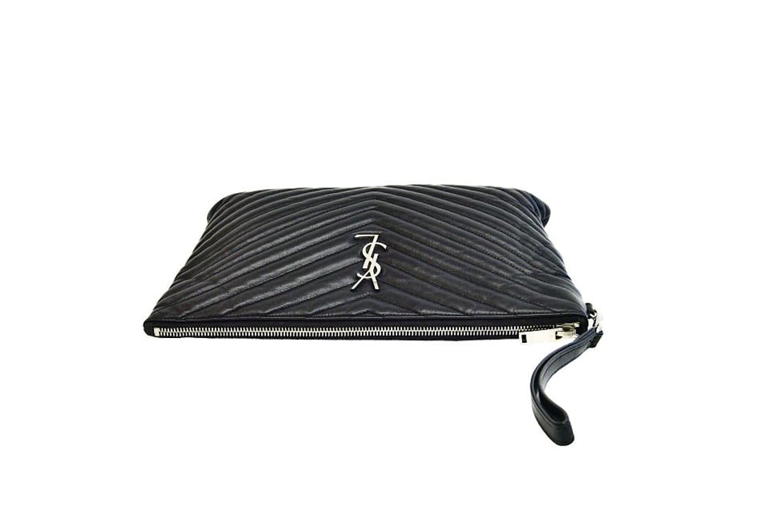 생로랑 모노그램 마트라세 레더 클러치(정품) 상품이미지8