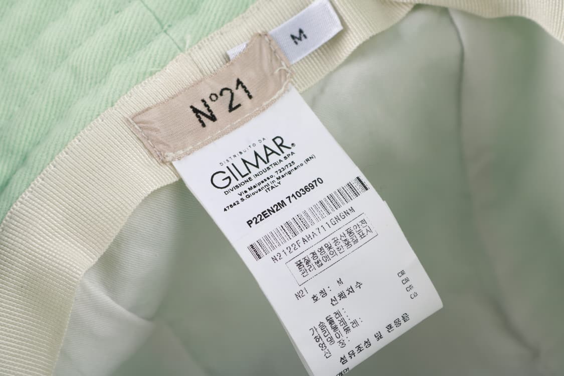 [여성 M] N21 누메로벤투노 파스텔 그린 버킷햇 모자 상품이미지5