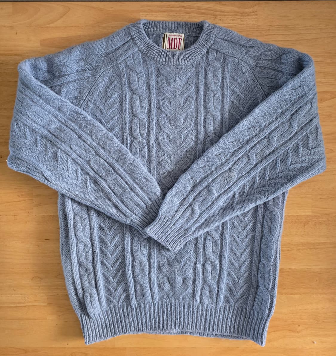 워크웨어 감성의 빈티지 울 100% 니트 상품이미지4