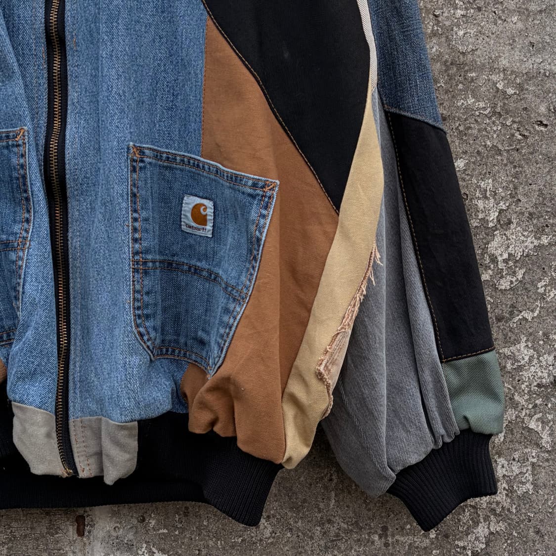 칼하트 리메이크 패치워크 워크 자켓 L 0206 상품이미지2