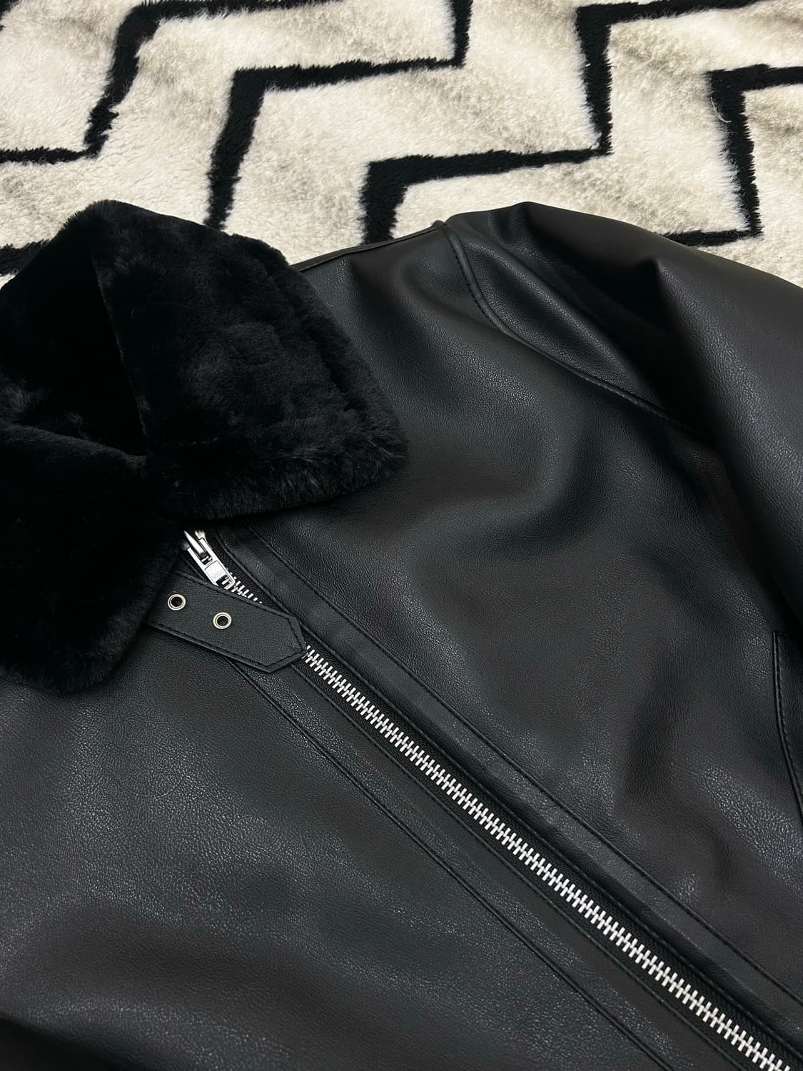 [2XL]도프제이슨 무스탕/블랙/약유광 상품이미지1